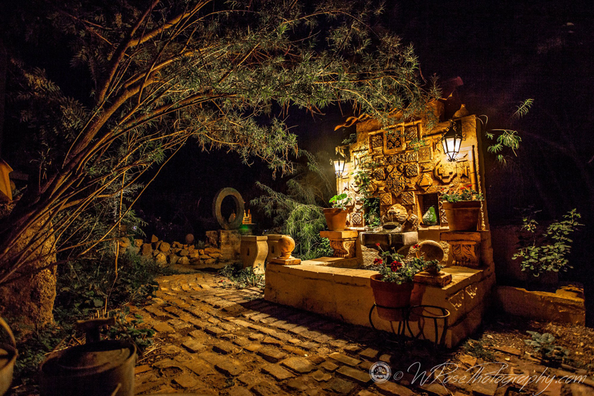 Simpson Hotel Garden at Night