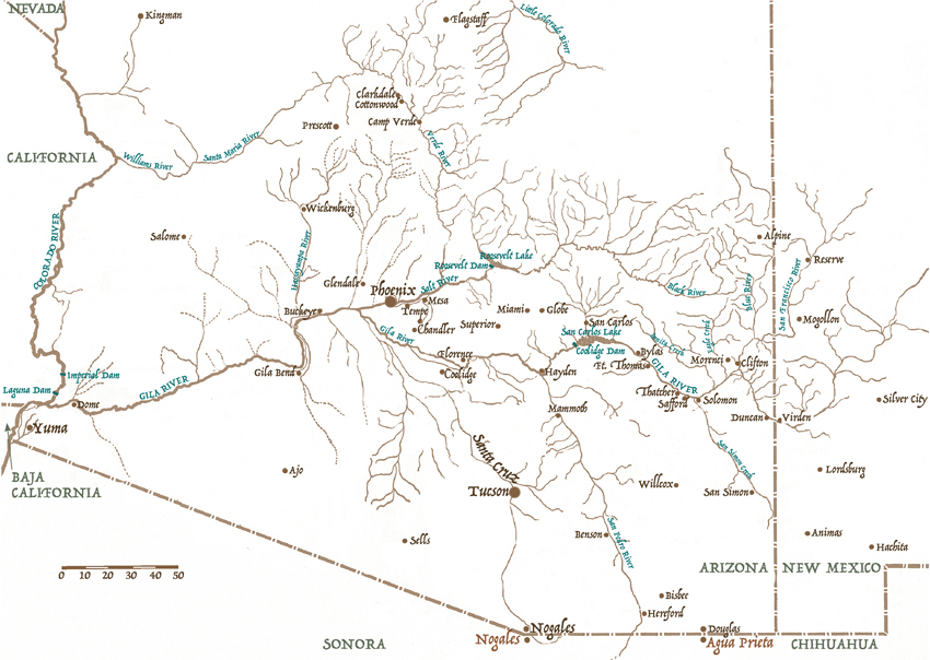 Map of Gila River System